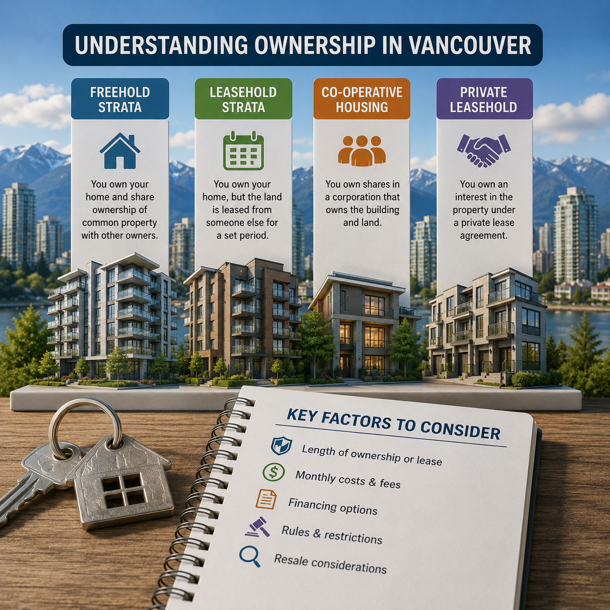 Understanding Freehold, Leasehold & Co-op Ownership in Vancouver